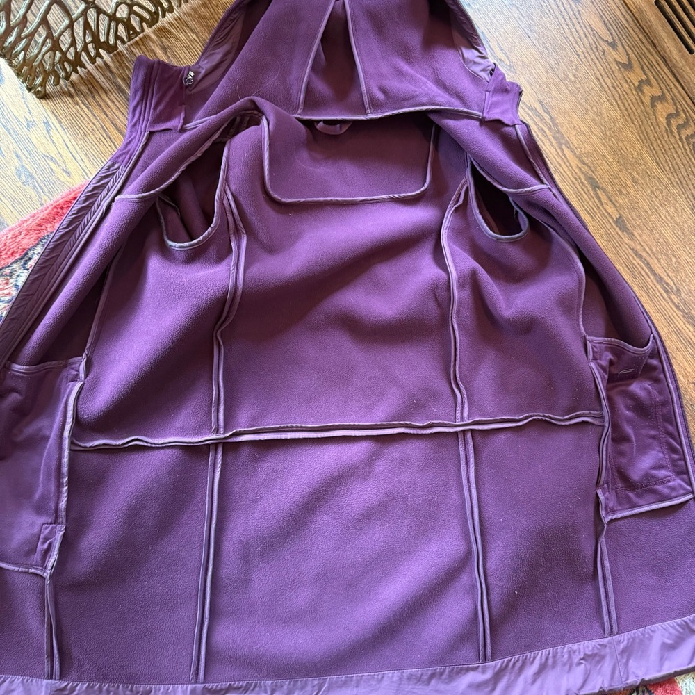 Lululemon Athletica Purple Trench Coat with High Collar - Picture 9 of 14